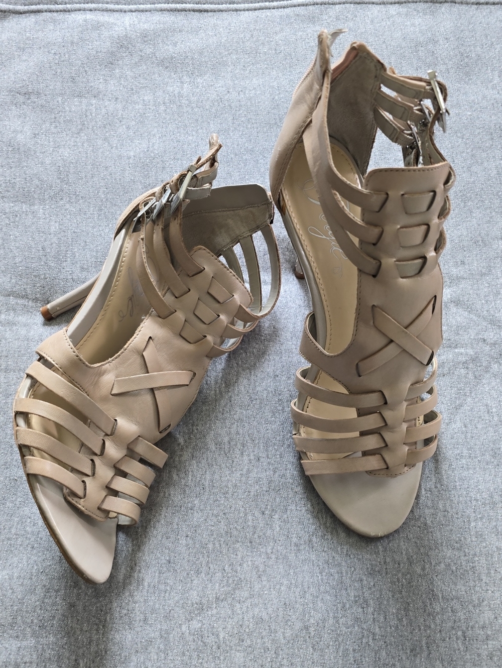 Fergie Blush Strappy Open-Toe High Heel Sandals